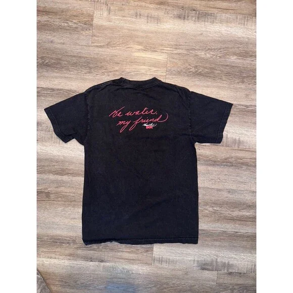 Bruce Lee X DGK T Shirt Adult M Blk Fierce Graphic Be Water My Friend Faded - Picture 3 of 4